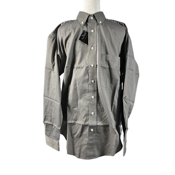 River's‎ End Men’s S Gray Oxford Button Up Dress Shirt Clean Crisp Preppy NWT - Picture 1 of 6